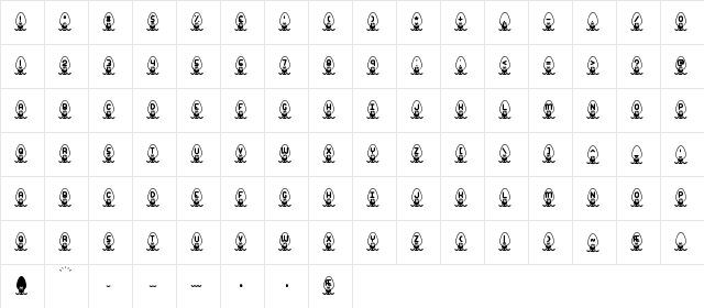 Xmas Lights BRK Regular font glyphpreview