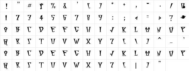 Mouse Hunt Regular font glyphpreview