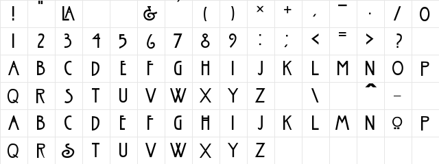 Reminel Regular font glyphpreview