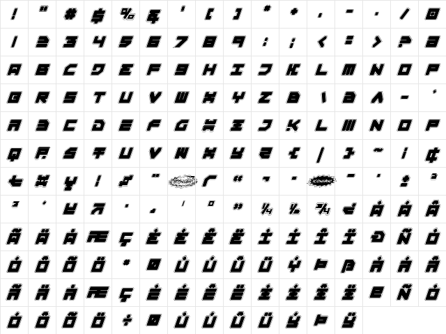Omega-3 Pro Italic Italic font glyphpreview