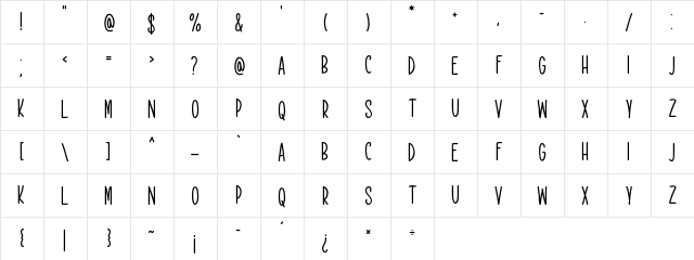 Rekobip - Free For Personal Use Regular font glyphpreview