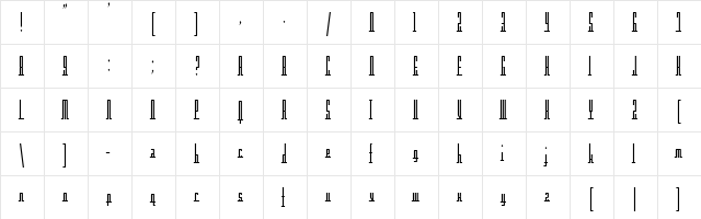 Americana Dreams CondUpright Regular font glyphpreview