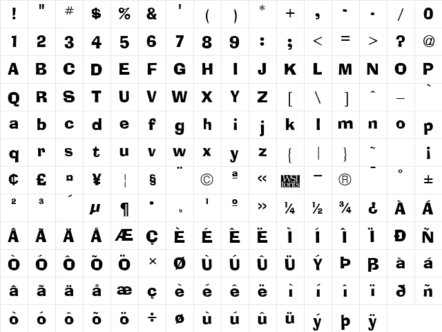 Krebbs Regular font glyphpreview