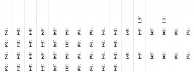 Hatching Regular font glyphpreview