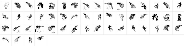 QuickBirds Regular font glyphpreview