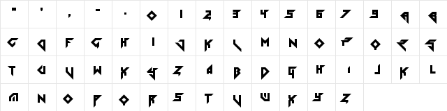 Tolerant Regular font glyphpreview