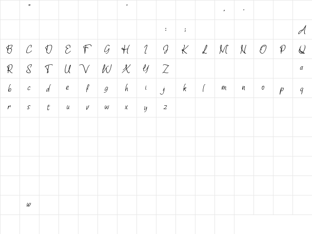 Shevana Regular font glyphpreview