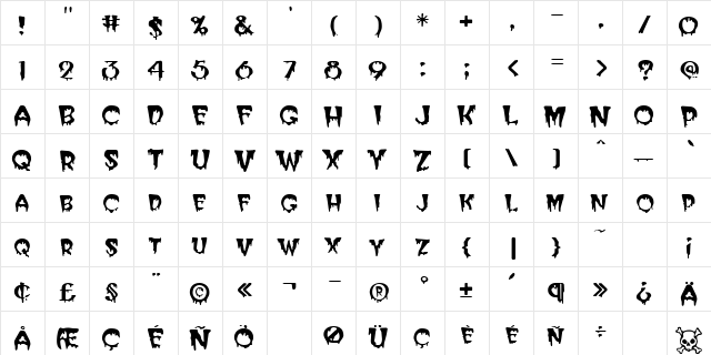 PHILIP Regular font glyphpreview
