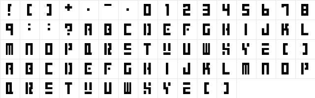 KoukakuE Regular font glyphpreview