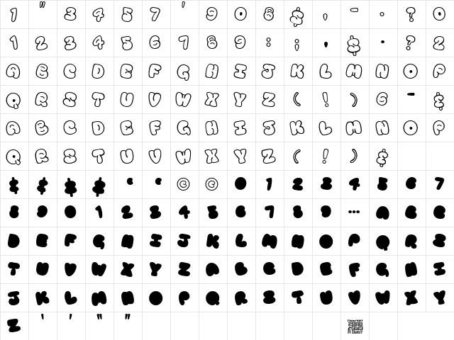 Tourist Trap Regular font glyphpreview