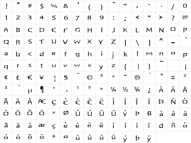 Spark Regular font glyphpreview