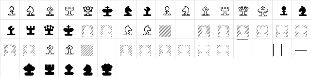 SeederChess Regular font glyphpreview
