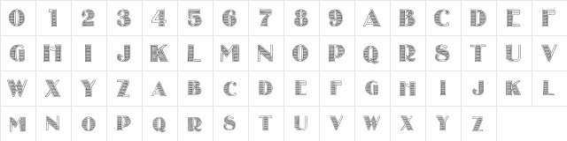 StripesCaps Regular font glyphpreview