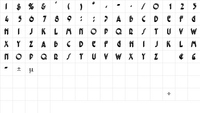 FerioDisplayCapsSSK Regular font glyphpreview