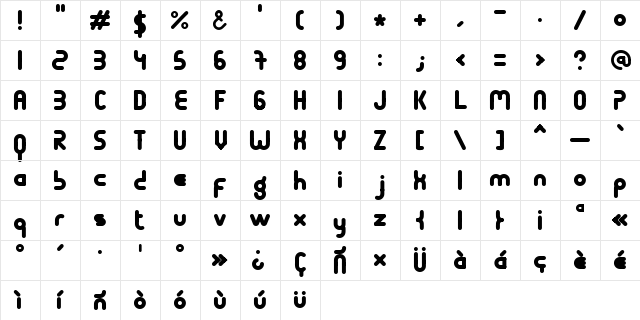 Terondaremorena Regular font glyphpreview