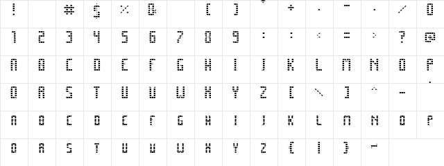 SPACE PEZ Regular font glyphpreview