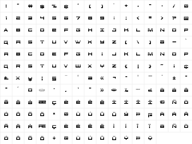 Future Forces Halftone Regular font glyphpreview