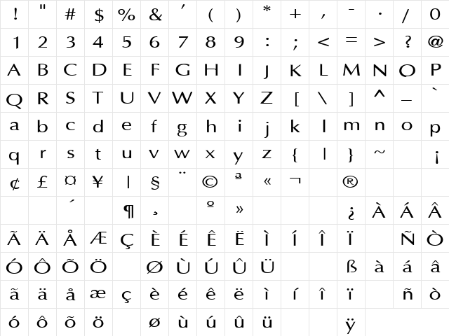 Friends 26 Regular font glyphpreview