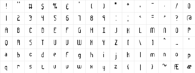 Euphoric BRK Regular font glyphpreview