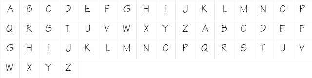 KR Star Letters Regular font glyphpreview