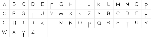 Tweaky Regular font glyphpreview