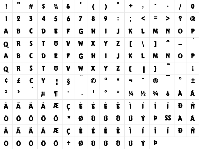 Elmshorn Regular font glyphpreview