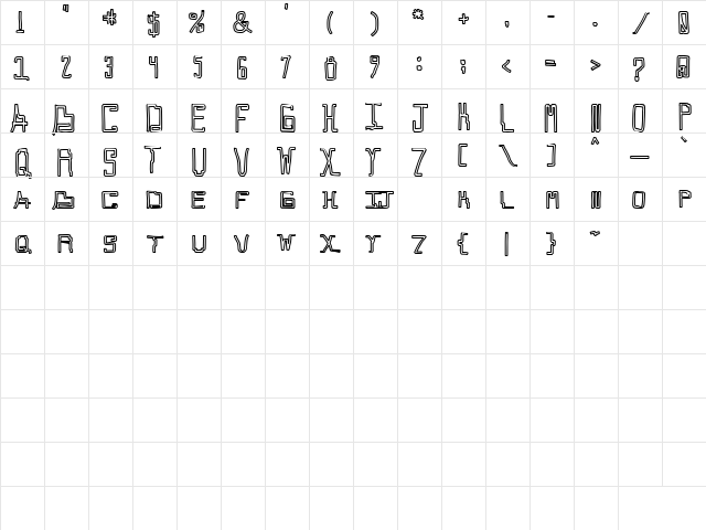Callaxis Regular font glyphpreview