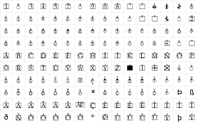 FZ BORDERS 24 Normal font glyphpreview