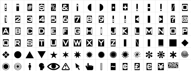 Swish Buttons NF Regular font glyphpreview