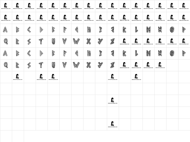 Scribble Table Regular font glyphpreview