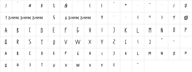 Undergod Regular font glyphpreview