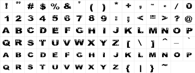 Optimistic Trends Regular font glyphpreview