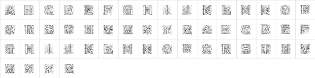 Acorn Initials Regular font glyphpreview