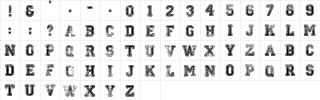 Colleged Regular font glyphpreview