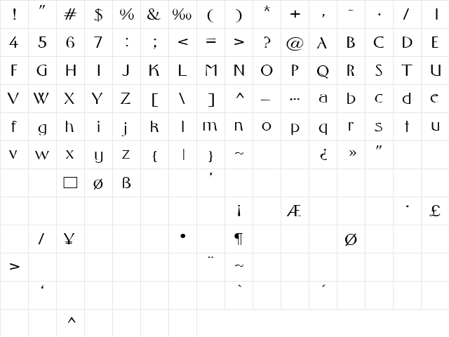 Slave 3 Regular font glyphpreview