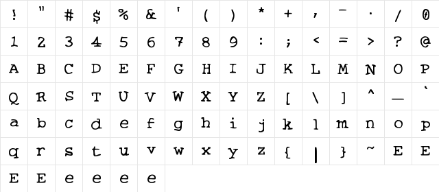 Knits and Scraps Regular font glyphpreview