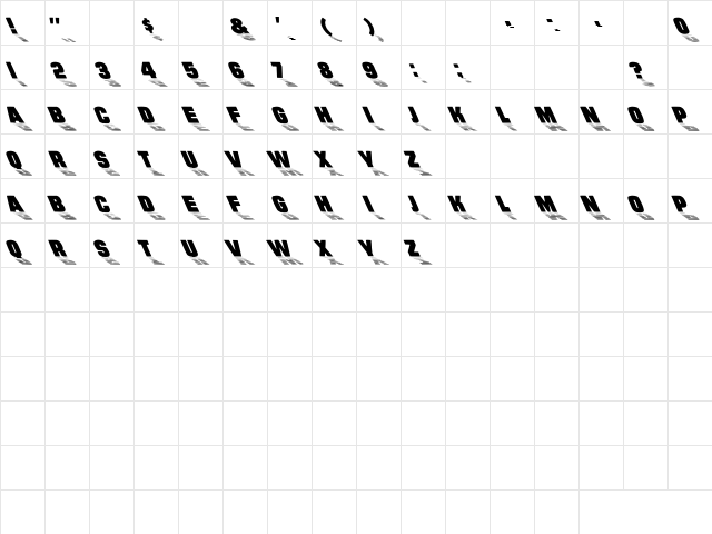 Tuesday 2 Regular font glyphpreview