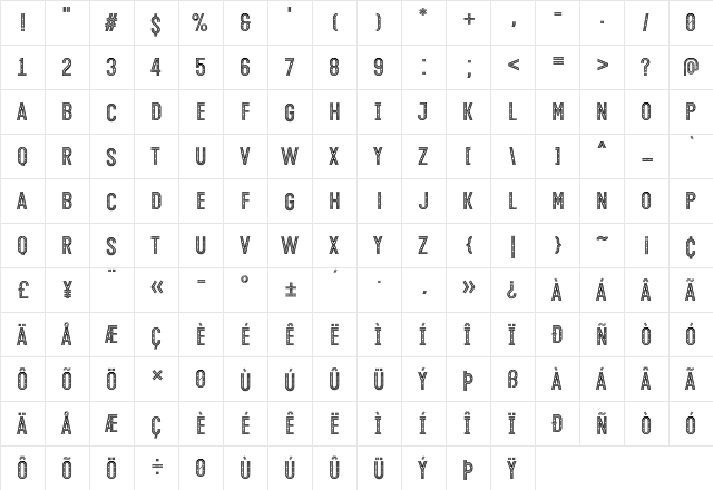 Open Minded Regular font glyphpreview