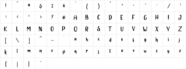 Slowly Two Regular font glyphpreview