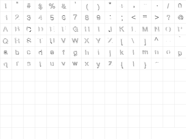 Vermicelli 2 Regular font glyphpreview