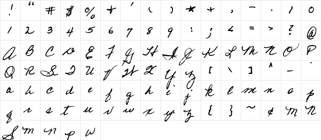 FG Astrid Regular font glyphpreview