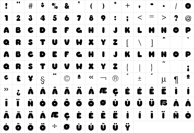 OledaSCapsSSK Bold font glyphpreview