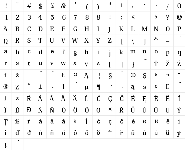 RenaultTEELig Regular font glyphpreview