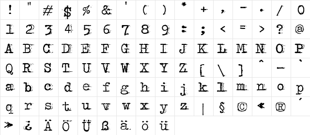 bulkyRefuse Type Normal font glyphpreview