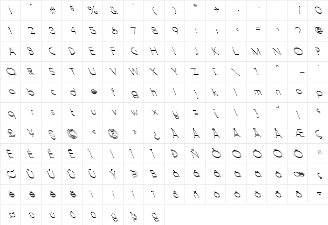 FZ BASIC 20 HOLLOW LEFTY Normal font glyphpreview