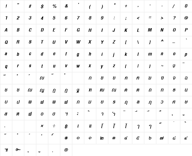 PSL-Display Bold Italic font glyphpreview