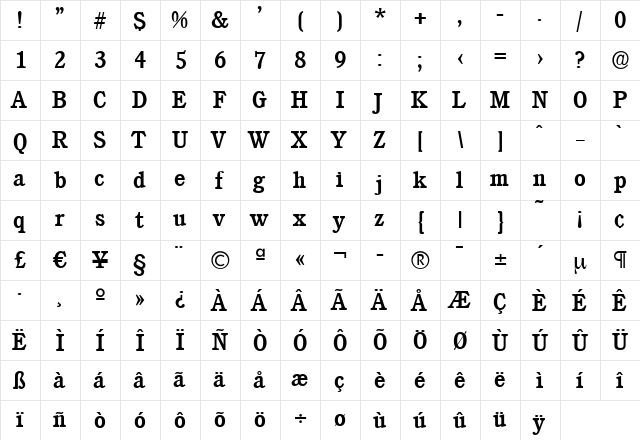 DanielBecker-Medium Regular font glyphpreview