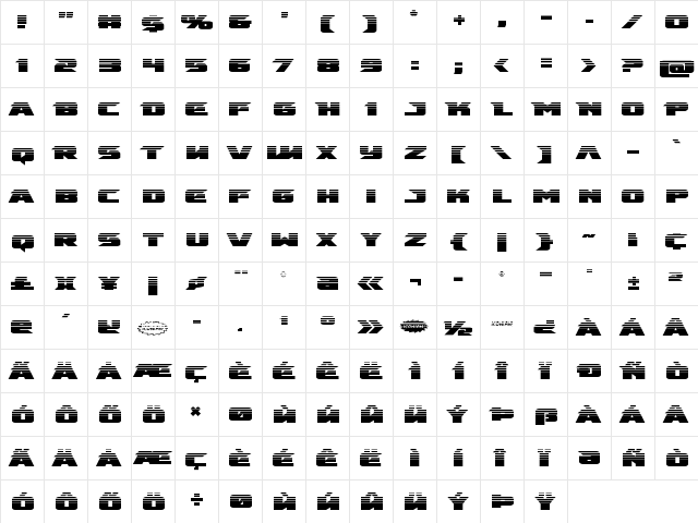 Emissary Halftone Regular font glyphpreview