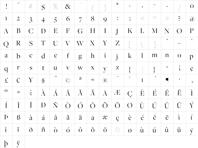 Freight Big Book font glyphpreview