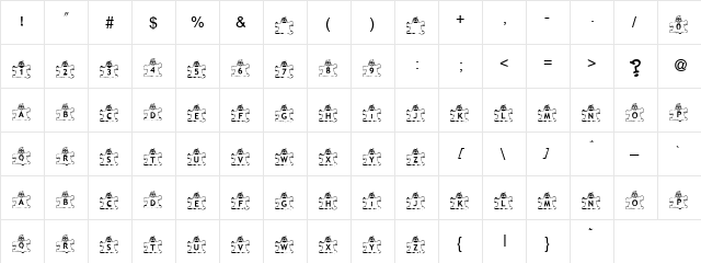 Dressed Puppy Regular font glyphpreview